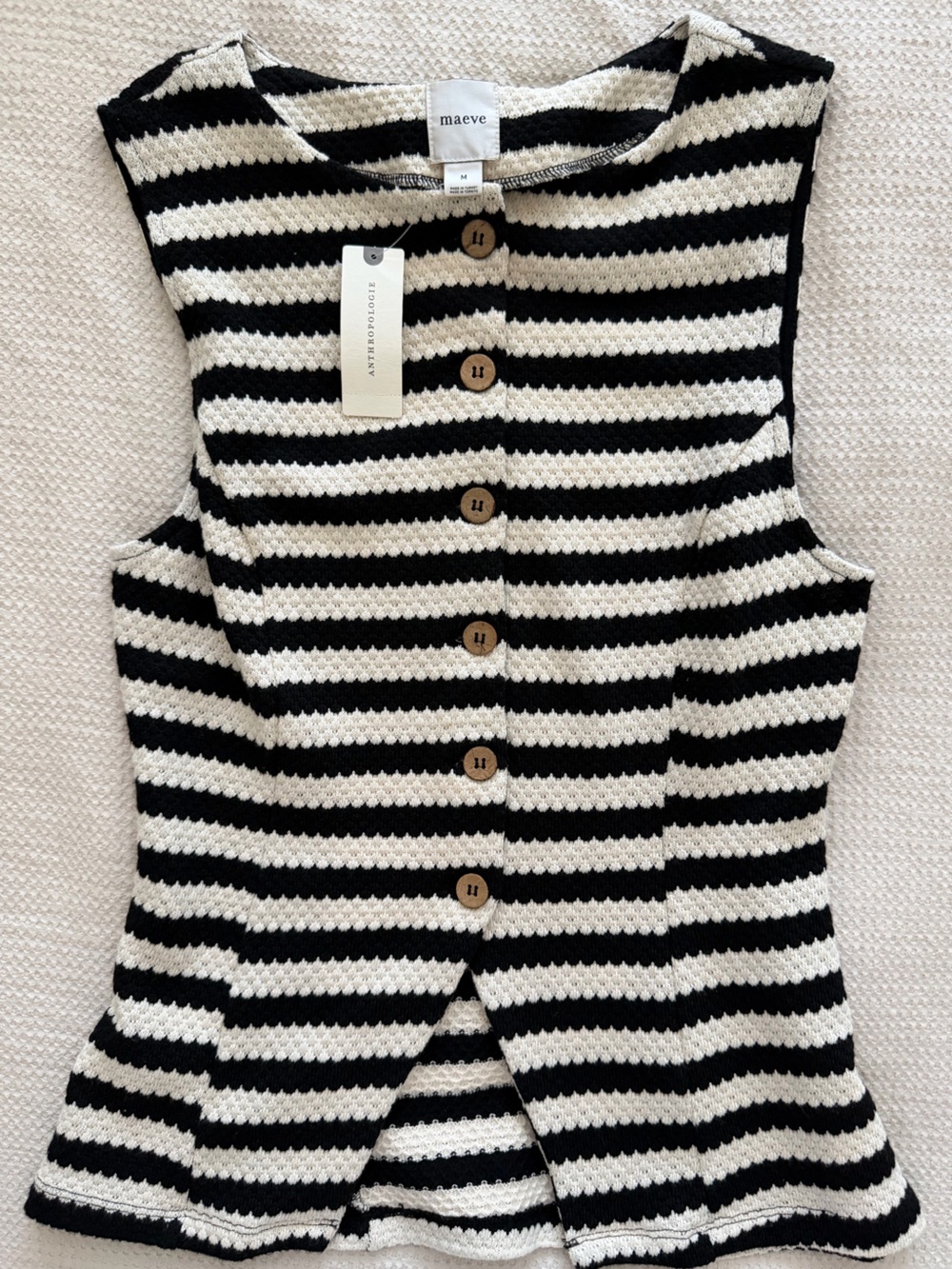 Anthropologie Maeve Structured Knit Vest